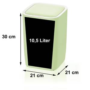 Kosmetikeimer Sensor Grün - Kunststoff - 1 x 1 x 30 cm
