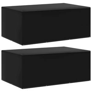 Housse de mobilier de jardin (lot de 2) Noir - Métal - Matière plastique - 225 x 90 x 143 cm