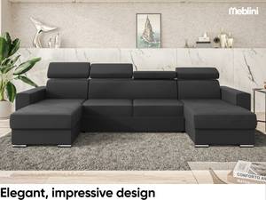 Ecksofa Voss U-Form Dunkelgrau