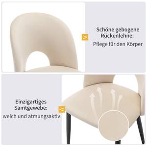 Esszimmerstuhl VELVHollow (4er Set) Beige - 4er Set