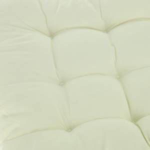 Galette de chaise beige en lot de 4 Blanc - Matière plastique - Textile - 38 x 5 x 38 cm