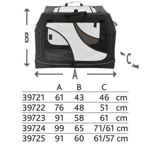 Mobiler Zwinger 441838 Schwarz - Kunststoff - 60 x 61 x 91 cm