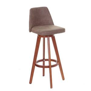 Tabouret de bar C43 rotatif Marron - En partie en bois massif - 48 x 97 x 48 cm