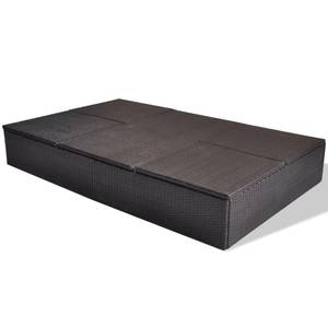 Sonnenliege Braun - Polyrattan - 120 x 31 x 194 cm