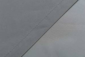 Vorhang Blickdicht Microsatin Schlaufen Grau - Höhe: 175 cm