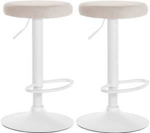 Tabouret de bar Ponte Lot de 2 Crème