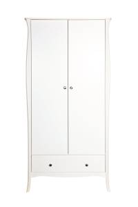 Kleiderschrank Baroque Cremeweiß - Weiß - Breite: 99 cm