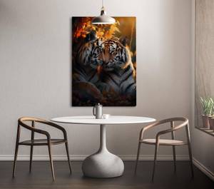 Leinwandbild Tiger-Romance 30 x 45 cm