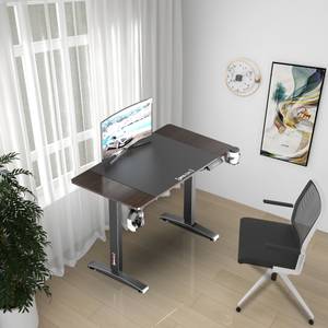 Schreibtisch Visalia Braun - Metall - 110 x 118 x 60 cm