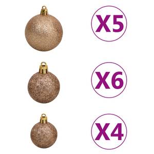 künstlicher Weihnachtsbaum 3009448_4 Gold - Grün - Metall - Kunststoff - 55 x 210 x 55 cm