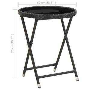 Beistelltisch 3005010-1 Schwarz - Kunststoff - Polyrattan - 60 x 75 x 60 cm