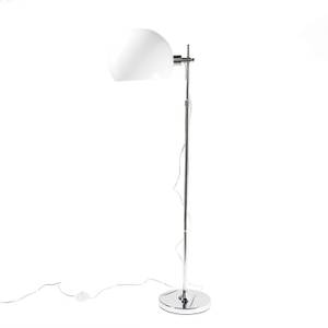 Lampadaire EMPETRUM Gris - Blanc - Métal - 25 x 184 x 37 cm