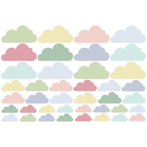 Wandtattoo - 40 Wolken Pastell Set 85 x 60 cm