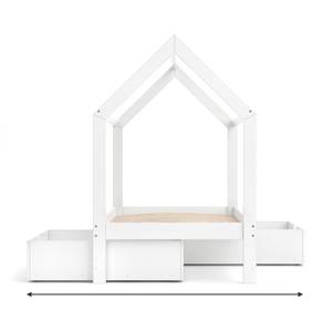 Hausbett Wiki Weiß - Holzwerkstoff - 155 x 208 x 97 cm
