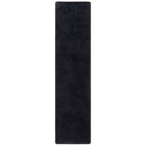 Hochflor Shaggy Läufer Teppich Palace Schwarz - 100 x 200 cm