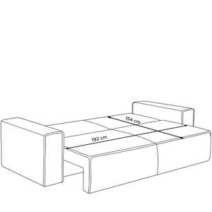 NAPI Sofa 3 Sitzer Schiefergrau - Breite: 244 cm