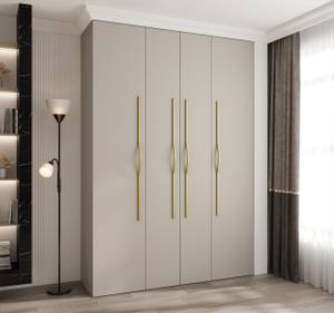 Armoire à portes battantes Como 2 Beige - Doré - Gris lumineux - 170 x 50 cm