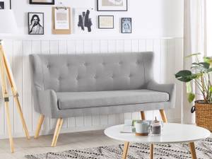 2-Sitzer Sofa SKIBBY Grau - Hellgrau - Eiche Hell