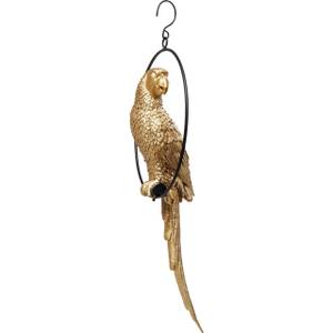 Deko Figur Swinging Parrot Gold - Kunststoff - 14 x 57 x 27 cm