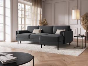 Schlaf-Ecksofa + Box SCOTT 5 Sitzplätze Grau