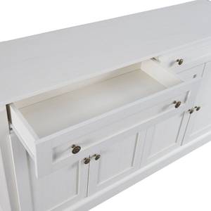 Buffet commode Caelus Ⅴ Blanc crème - Imitation chêne vieilli - Blanc