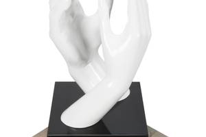 Sculpture moderne As we touched Blanc - Pierre artificielle - Matière plastique - 21 x 41 x 21 cm