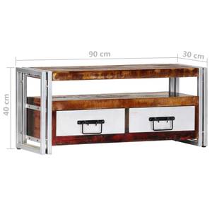 Meuble tv 247819 Métal - Bois massif - 90 x 40 x 30 cm