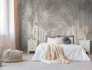 Fototapete Antik Beige - Grau - Kunststoff - Textil - 371 x 280 x 1 cm