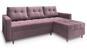 Ecksofa MILO L Hochglanz Altrosa