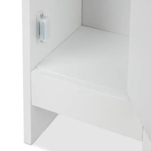 Serviteur de papier toilette blanc Marron - Blanc - Bambou - Bois manufacturé - 19 x 76 x 19 cm