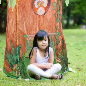 Tente enfants tronc d’arbre Marron - Vert - Matière plastique - Textile - 97 x 126 x 97 cm