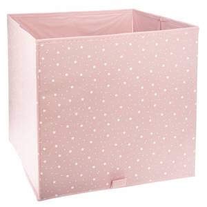 Aufbewahrungsbox gepunktet Pink - Textil - 29 x 30 x 29 cm