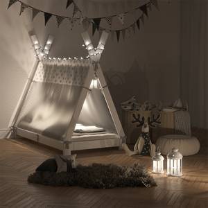 Lit enfant Tipi 34480 Blanc - Bois massif - 160 x 150 x 80 cm