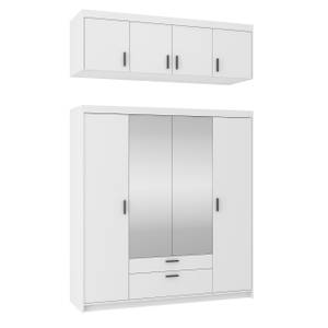 FURNIX Schrank Eliza 4D Weiß Weiß