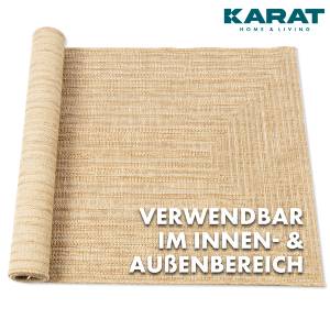 Wohnteppich Tiffany Beige - Kunststoff - Textil - 80 x 150 cm