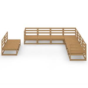 Salon de jardin (lot de 9) 3009843-1 Bois massif - Bois/Imitation - 70 x 67 x 70 cm