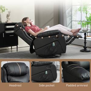 Massagesessel 700-094V90BK Schwarz - Kunstleder - 92 x 104 x 97 cm