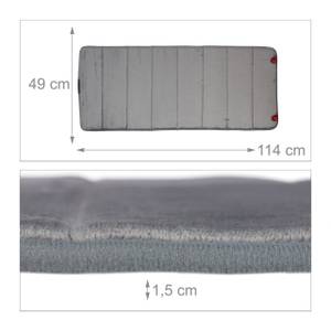 Tapis de bain mousse mémoire gris 49 x 114 cm