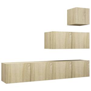 TV-Schrank 4er Set D814 Braun - Holzwerkstoff - 30 x 30 x 31 cm