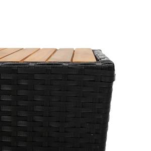 Beistelltisch Schwarz - Kunststoff - Polyrattan - 42 x 43 x 42 cm