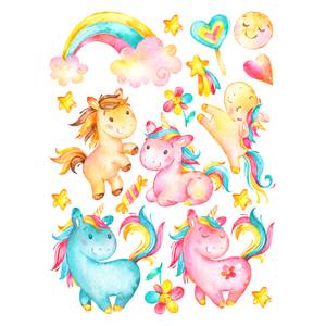 Wandtattoo - Einhorn Aquarell Set 90 x 120 cm