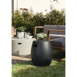 Schwarzer Garten-Beistelltisch Grau - Keramik - Stein - 43 x 47 x 43 cm