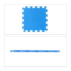96 x Fitness Bodenmatte Blau - Kunststoff - 31 x 1 x 31 cm