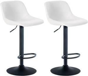 Tabourets de bar Loft Lot de 2 Blanc