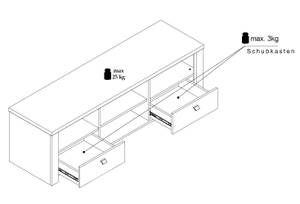 Wohnwand LATOUR 4-teilig Braun - Grau - Holzwerkstoff - 420 x 135 x 57 cm