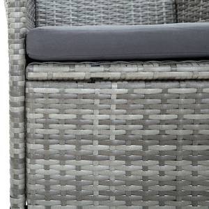 Garten-Essgruppe (5-teilig) 3094934 Grau - Kunststoff - Polyrattan - 90 x 75 x 90 cm