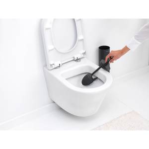 MindSet Toilet Brush and Holder Grau - Metall - 10 x 42 x 11 cm