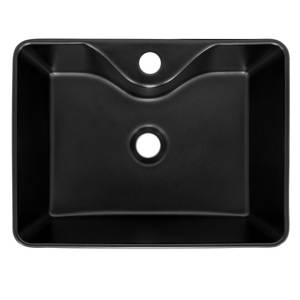 Waschbecken ML-Design Schwarz - Keramik - Metall - 37 x 14 x 49 cm