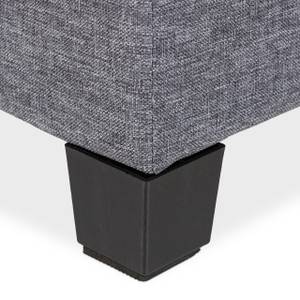 Gepolsterter Sitzhocker in Grau Schwarz - Grau - Holzwerkstoff - Kunststoff - Textil - 45 x 42 x 45 cm