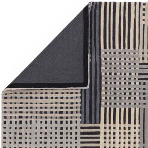 Tapis de salon moderne en laine FACET Gris - 200 x 290 cm